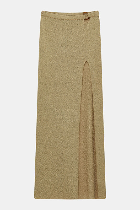 Aura Beige Viscose Skirt