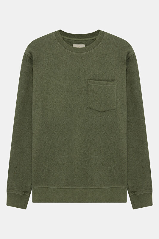Haki Bisiklet Yaka Erkek T-Shirt
