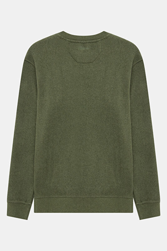 Haki Bisiklet Yaka Erkek T-Shirt 2