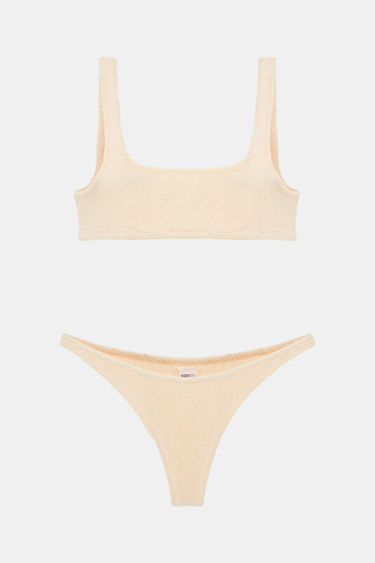 Krem Bağlamalı Bikini