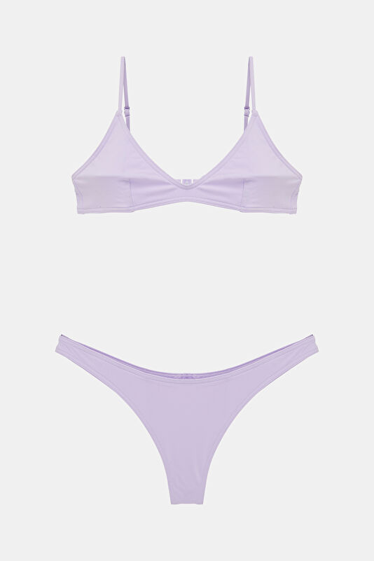 Lila Bağlamalı Bikini
