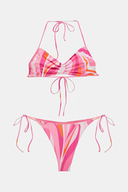 Pembe Bağlamalı Bikini