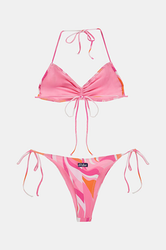 Pembe Bağlamalı Bikini 2
