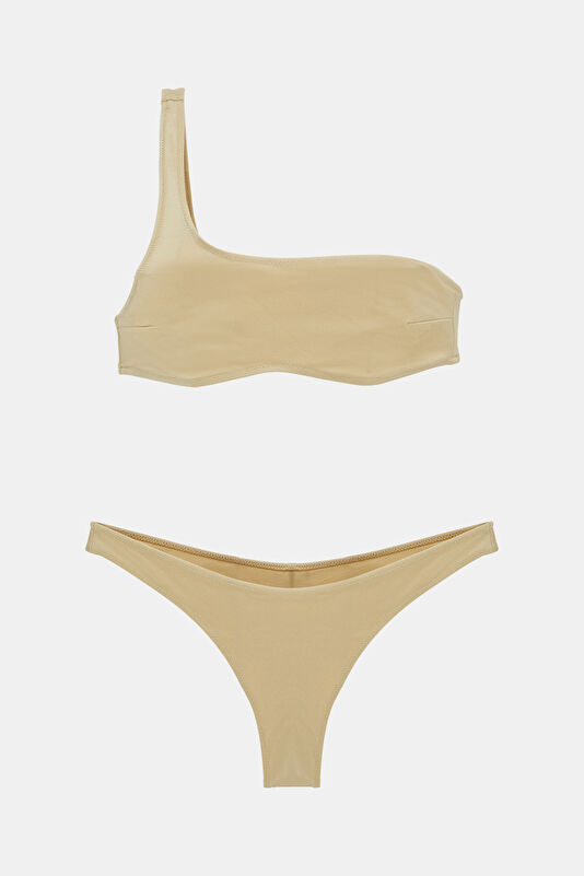 Krem Bağlamalı Bikini