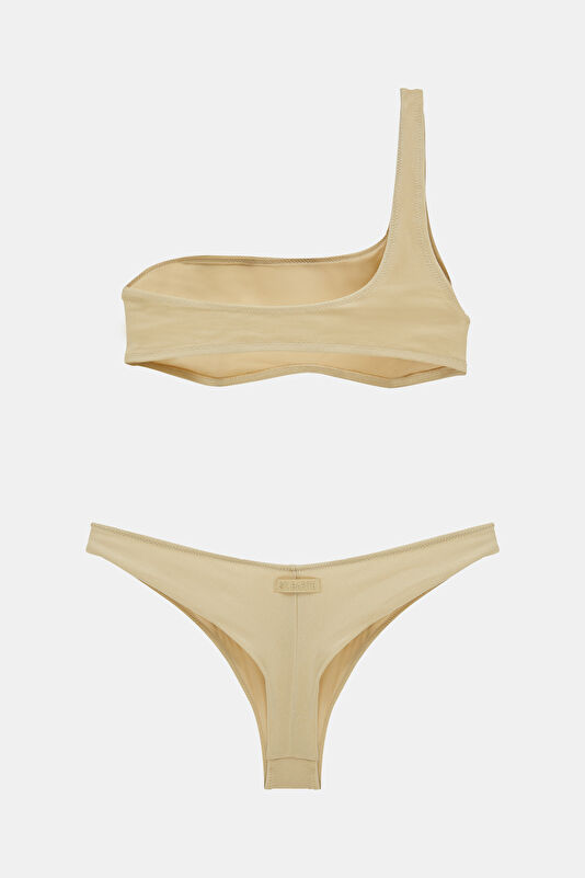 Krem Bağlamalı Bikini 2