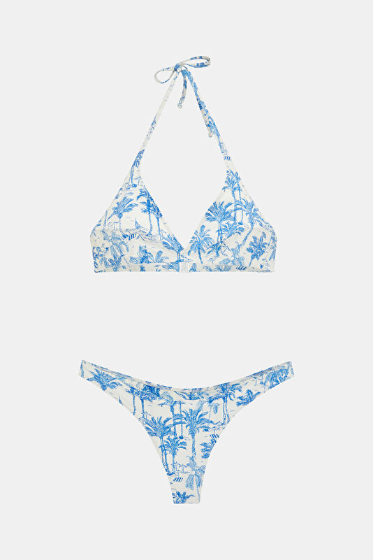 Beyaz Bağlamalı Bikini