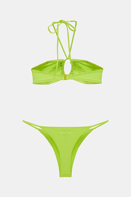 Açık Yeşil Bağlamalı Bikini 2