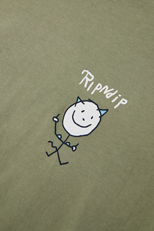 Relax Kalıp Gri Bisiklet Yaka Baskılı Erkek T-Shirt 4