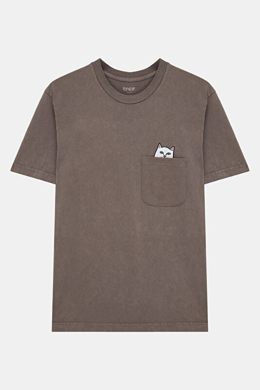 Relax Kalıp Taş Bisiklet Yaka Baskılı Erkek T-Shirt