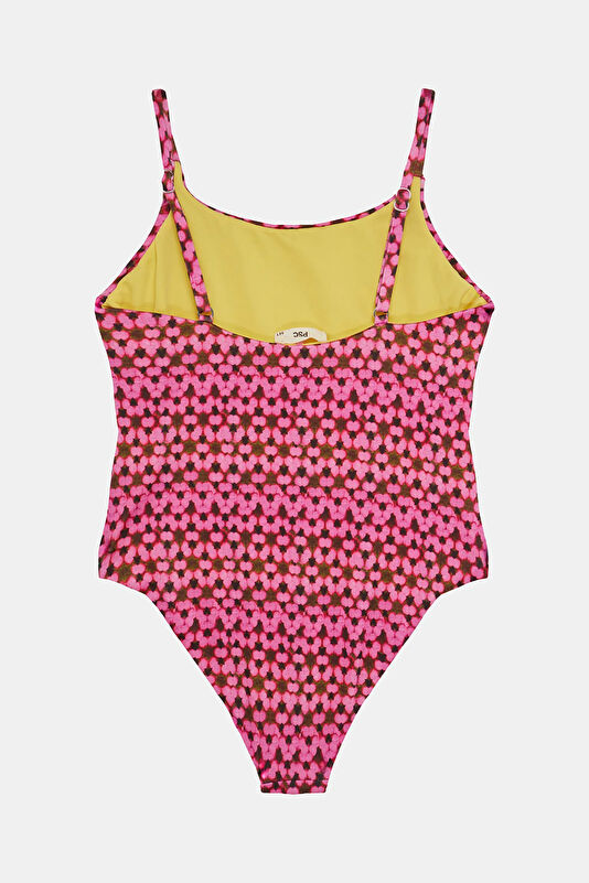 Multicolored Patterned Kids Swimsuit 2