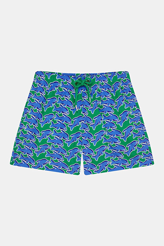Multicolored Patterned Kids Swimsuit