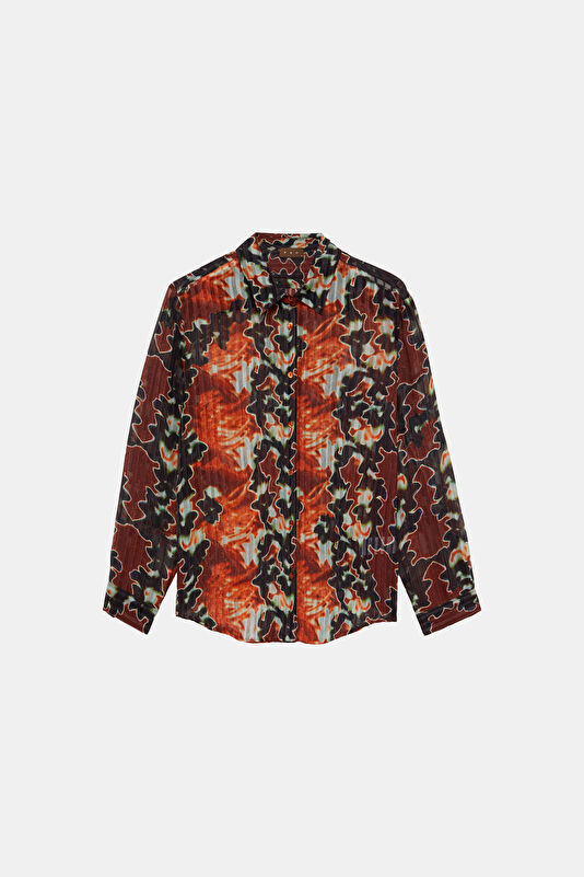 Multicolored Patterned Women's Shirt