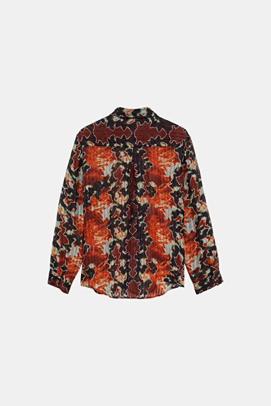Multicolored Patterned Women's Shirt 2