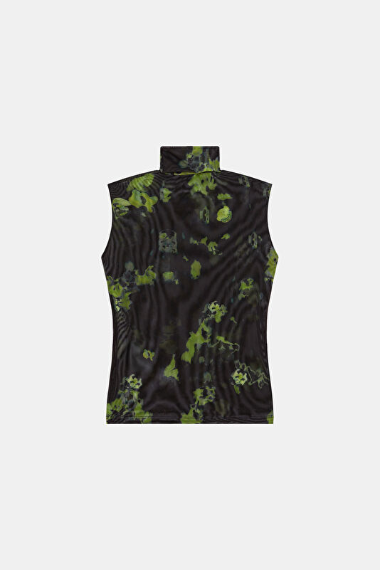 Colorful Patterned Sleeveless Women's Blouse 2