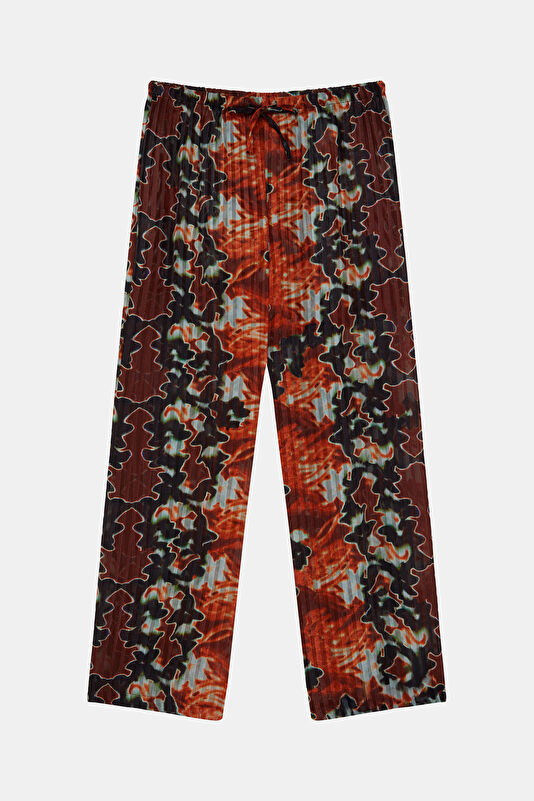 Wild Flora Multicolored Viscose Women's Trousers