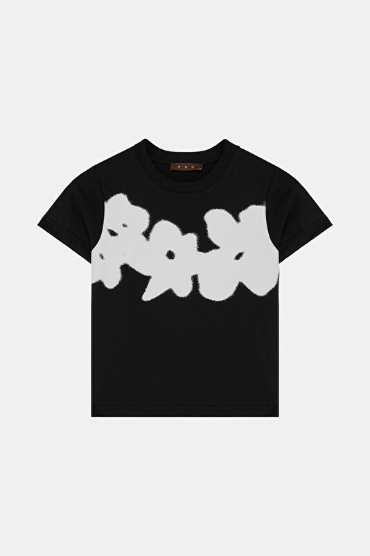 Black Printed Women's T-Shirt
