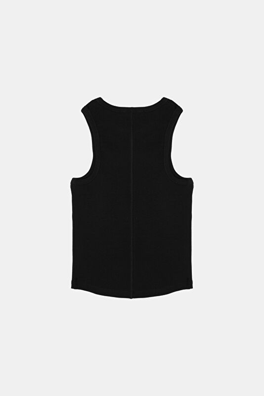 Black Printed Sleeveless Women's Blouse 2
