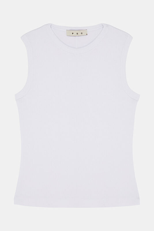 White Sleeveless Women's Blouse