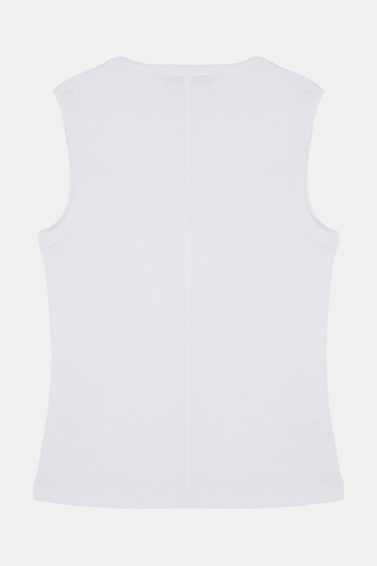 White Sleeveless Women's Blouse 2