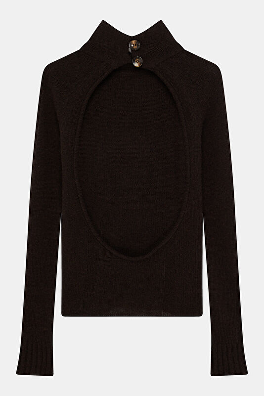 Coffee Wool Women's Sweater 2