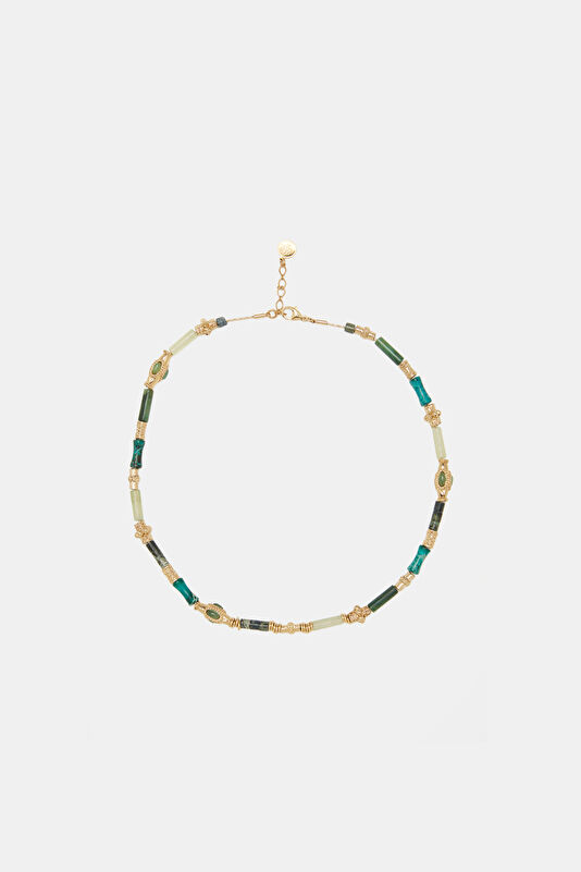Turquoise Steel Necklace
