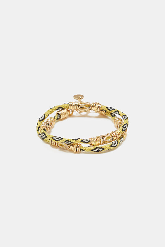 Dark Yellow Steel Bracelet