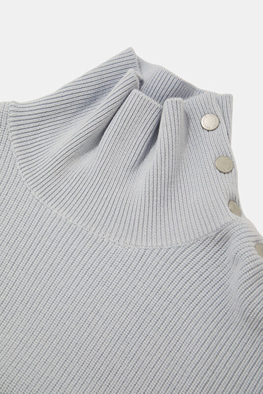 Blue Turtleneck Women's Sweatshirt 3