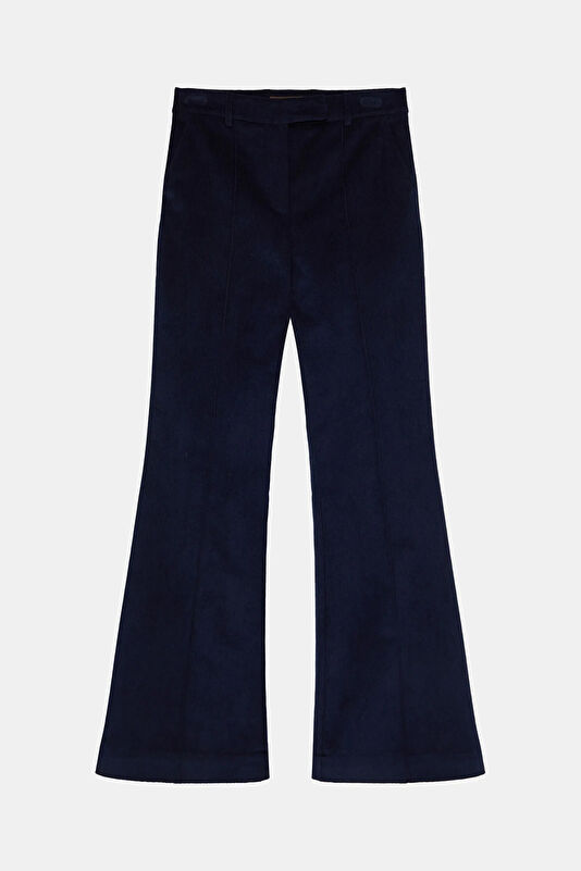 Lacivert Wide Leg Kadın Pantolon