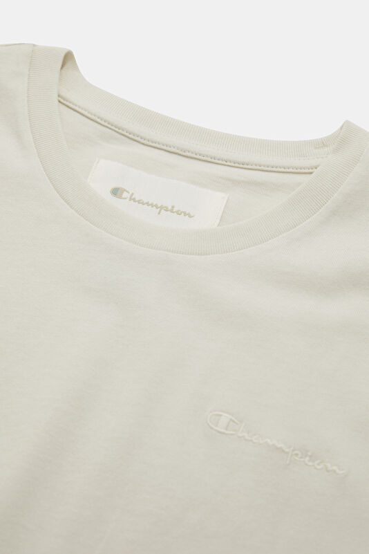 Relax Kalıp Krem Bisiklet Yaka Erkek T-Shirt 3