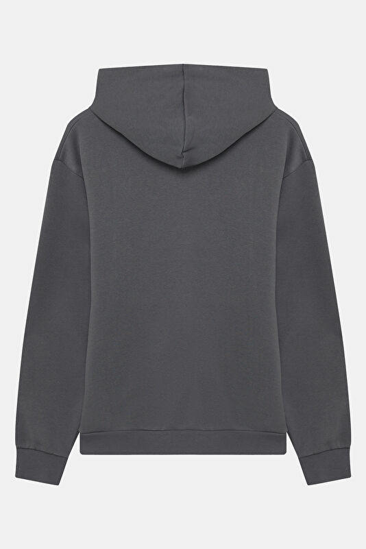 Anthracite Relax Fit Hooded Men's Sweatshirt 2