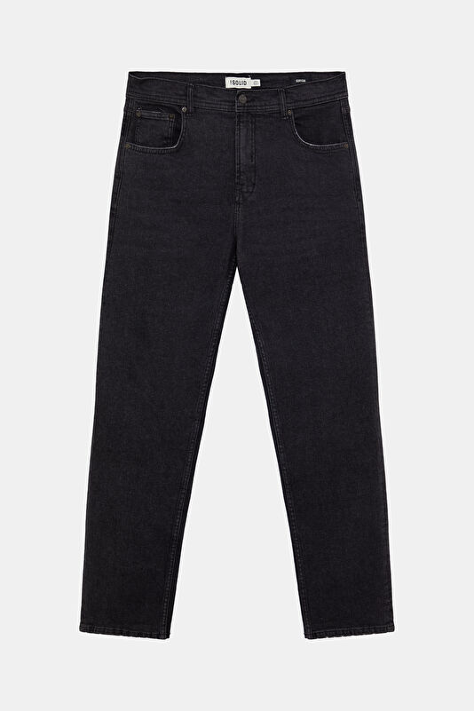 Gri Straight Pamuk Elastan Erkek Jean Pantolon