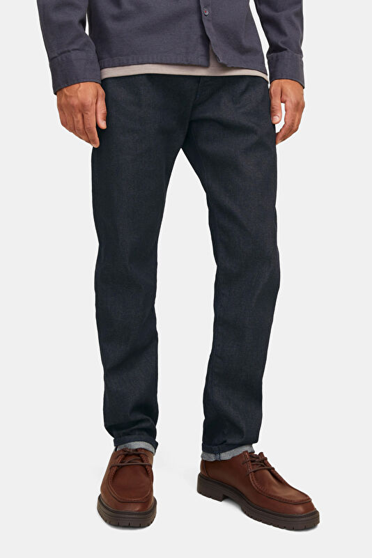 Koyu Mavi Comfort Fit Erkek Jean Pantolon 2