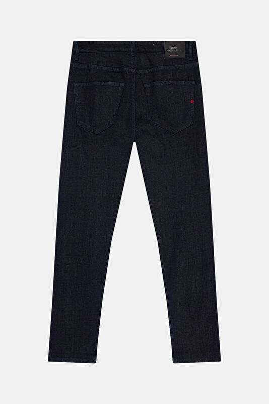 Koyu Mavi Comfort Fit Erkek Jean Pantolon 4