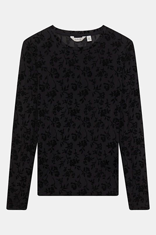 Black Long-Sleeve Women's Blouse
