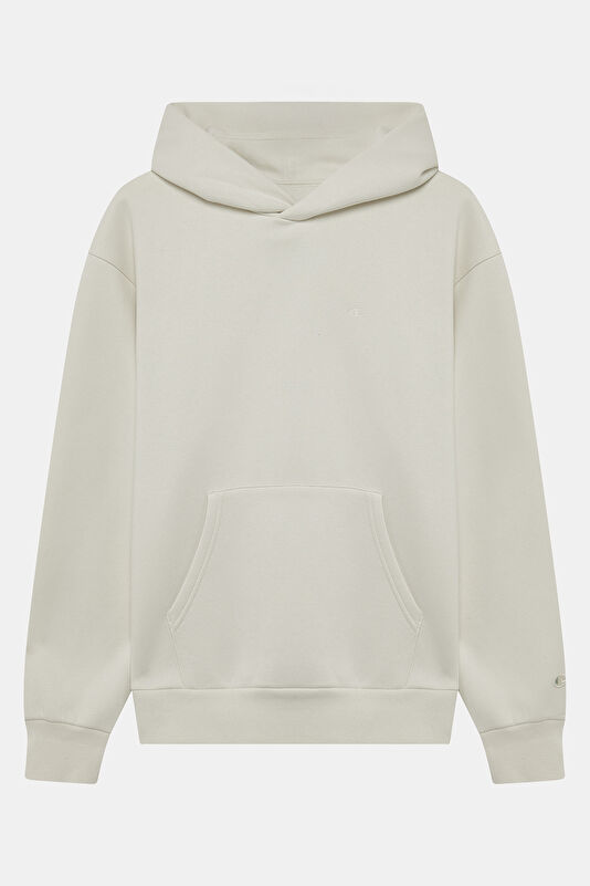 Ekru Kapuşonlu Kadın Sweatshirt