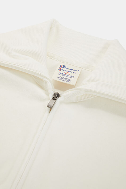 Beyaz Dik Yaka Kadın Sweatshirt 3