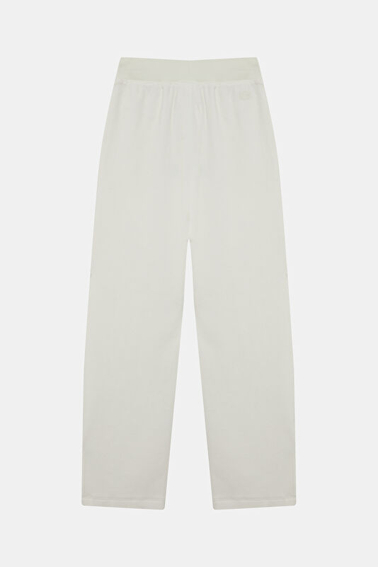 White Wide Leg Sport Women's Pants 2
