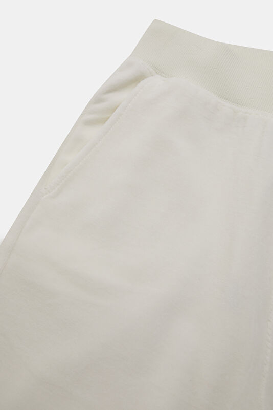 White Wide Leg Sport Women's Pants 3