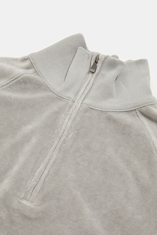 Koyu Gri Dik Yaka Kadın Sweatshirt 3