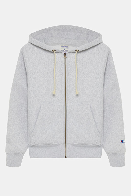 Gri Melanj Kapuşonlu Kadın Sweatshirt