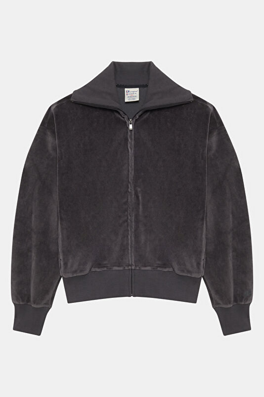 Antrasit Dik Yaka Kadın Sweatshirt