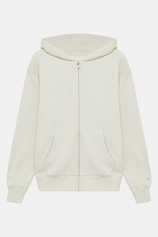 Ekru Kapuşonlu Kadın Sweatshirt