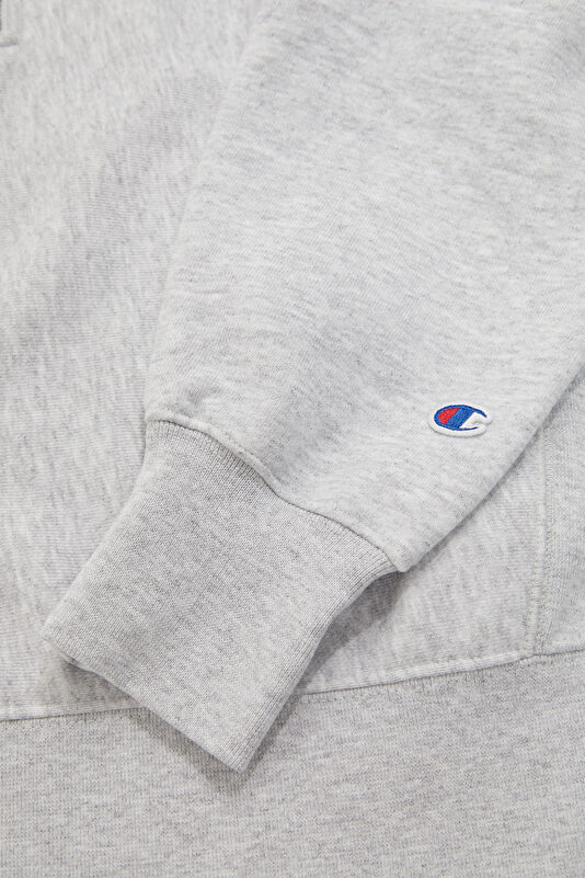 Gri Melanj Dik Yaka Kadın Sweatshirt 4