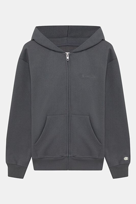 Antrasit Kapuşonlu Kadın Sweatshirt
