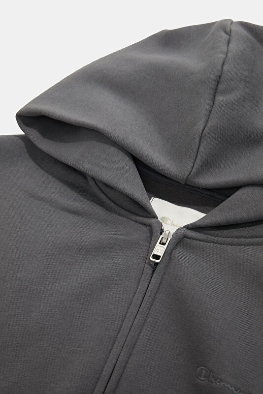 Antrasit Kapuşonlu Kadın Sweatshirt 3