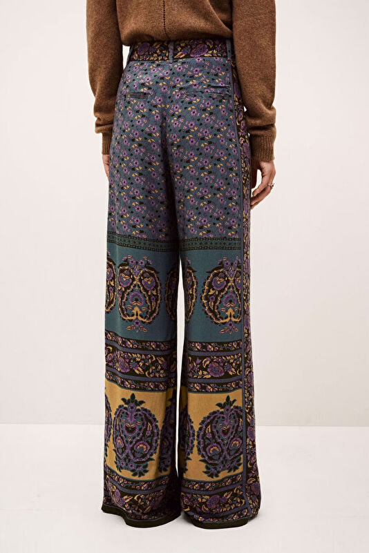 Koyu Kahve Wide Leg Viskon Kadın Pantolon 3