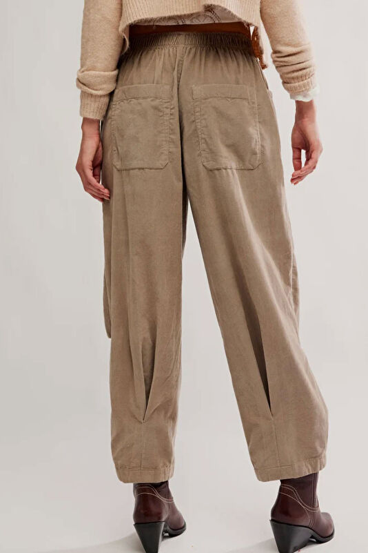 Bej Loose Fit Kadın Pantolon 3