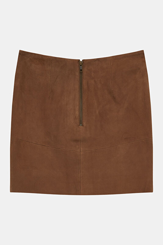 Cinnamon Suede Women's Skirt 2