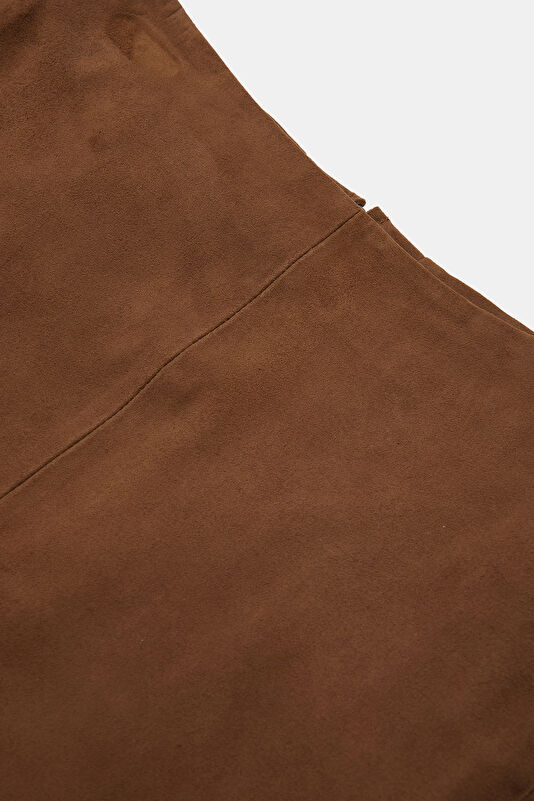 Cinnamon Suede Women's Skirt 3