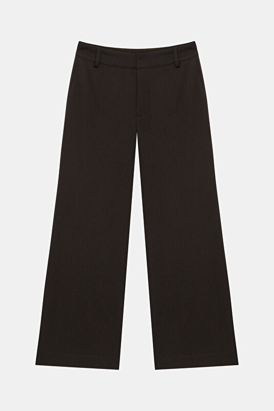 Siyah Wide Leg Kadın Pantolon